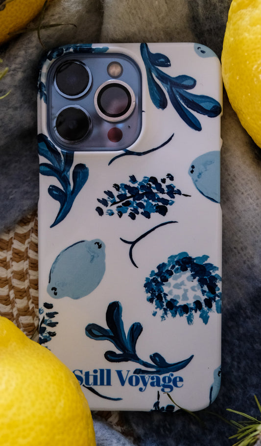 Italian blue hand painted phone case - Iphone